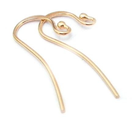Rose Gold Vermeil Hook Earwires